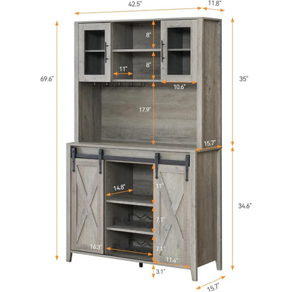 Farmhouse Bar with Sliding  Door