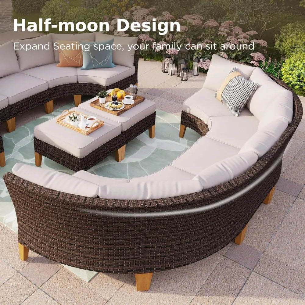 Half Moon Wicker Outdoor Furniture