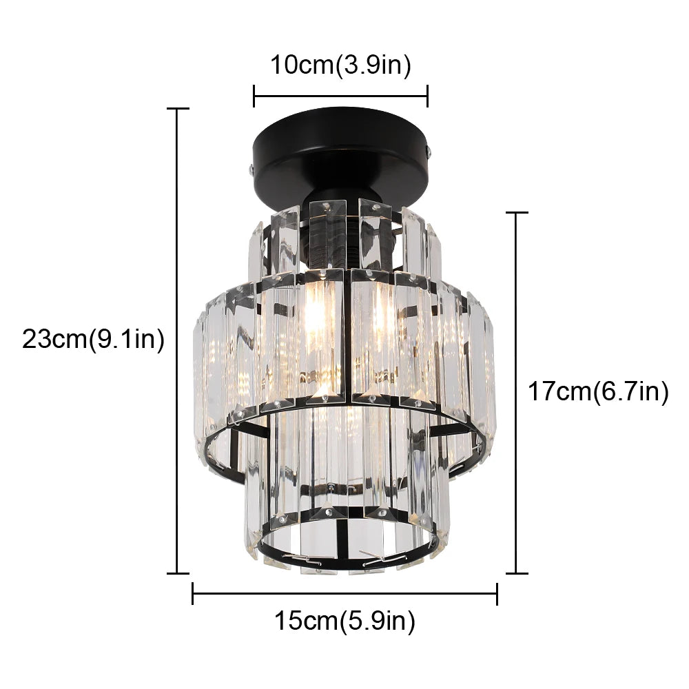 Crystal Pendant Light Led Ceiling Lamp