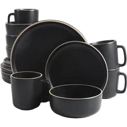 16 Piece Round Kitchen Dinnerware Set