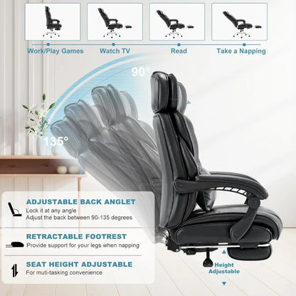 Office Chair with High Back Design