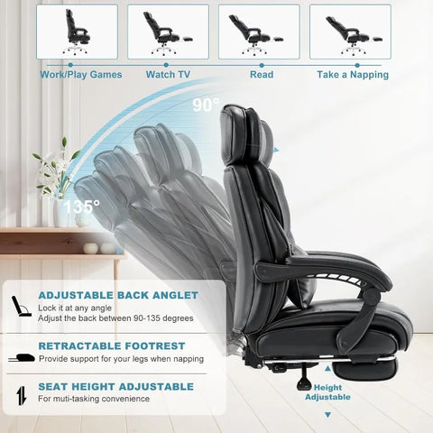 Office Chair with High Back Design