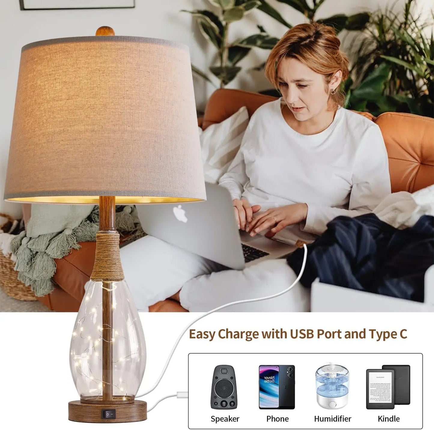 Sets of 2 Modern Bedside Lamps