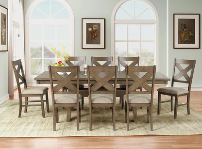 9-Piece Extendable Trestle Dining Table