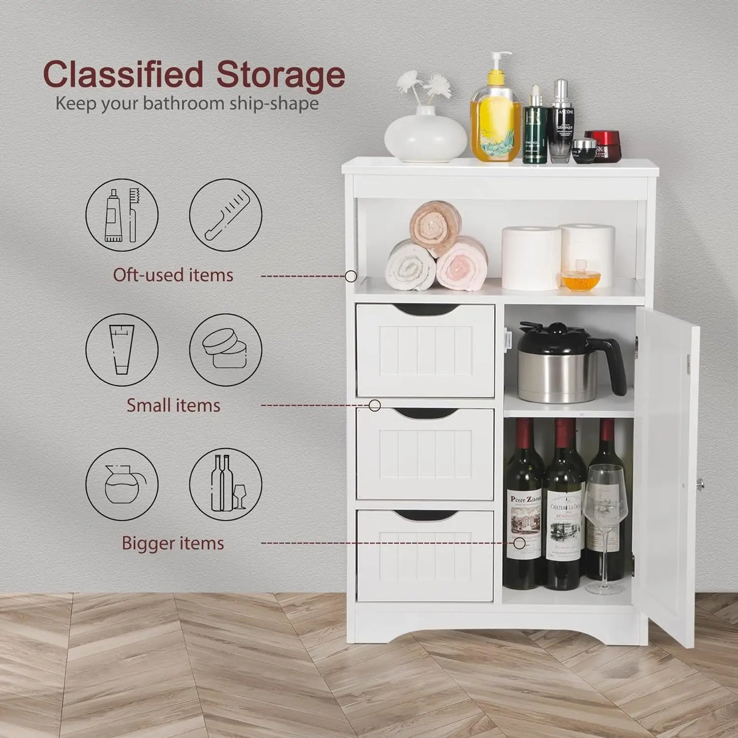 Modern Bathroom/Kitchen  Storage Cabinet