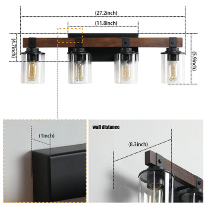 3/4/5/6 Lights Farmhouse Vanity Lights