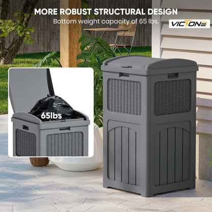 Resin Outdoor Garbage Can with Lid