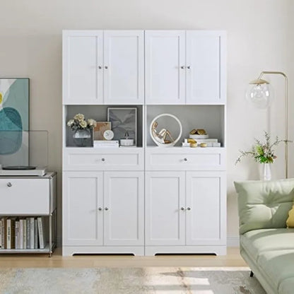 Tall Bathroom Storage Cabinets 4 Doors