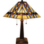 Mission 22" Tall Stained Glass Antique Light