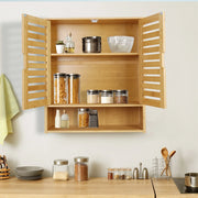 Natural Bamboo Bathroom Wall Cabinet