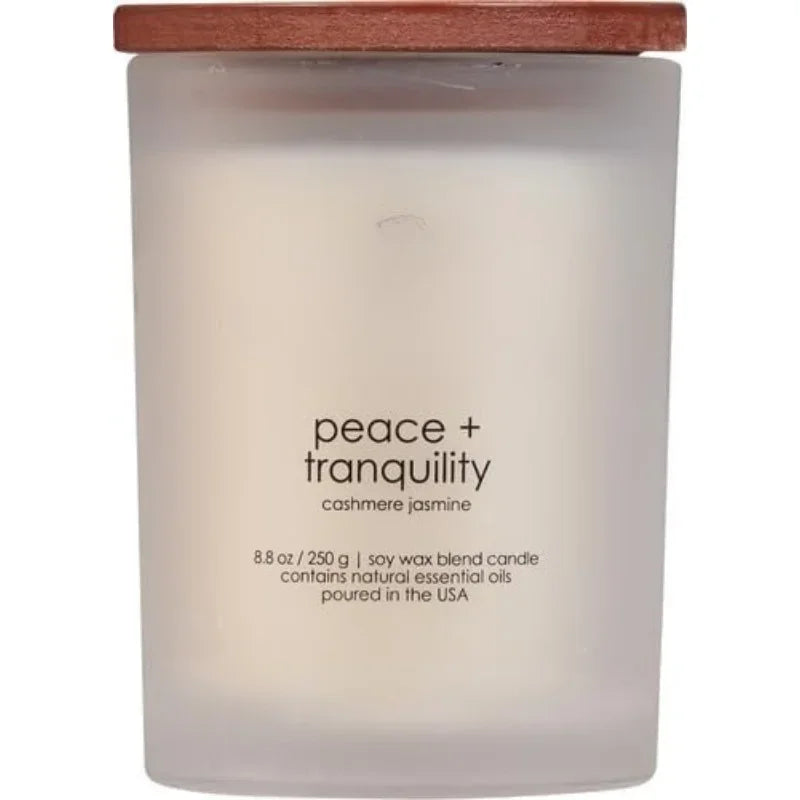 Scented Candle, Peace + Tranquility (Cashmere Jasmine)