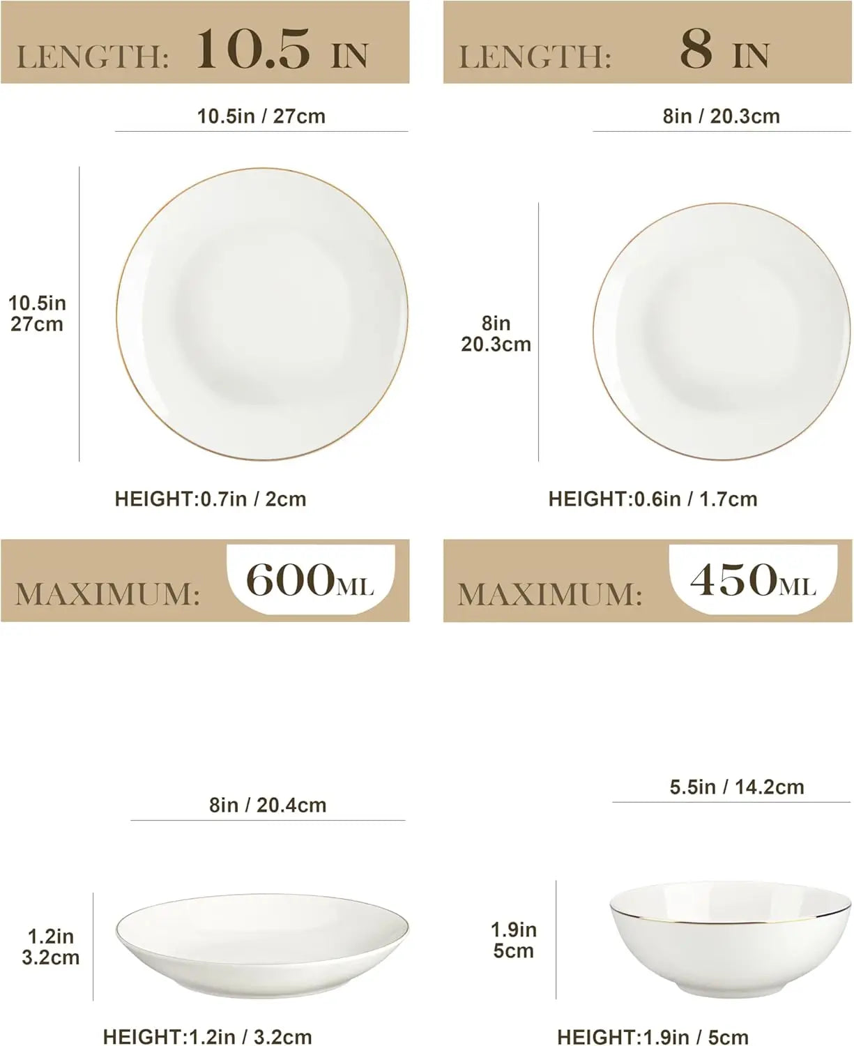 Bone China Dinnerware Set 32 Piece