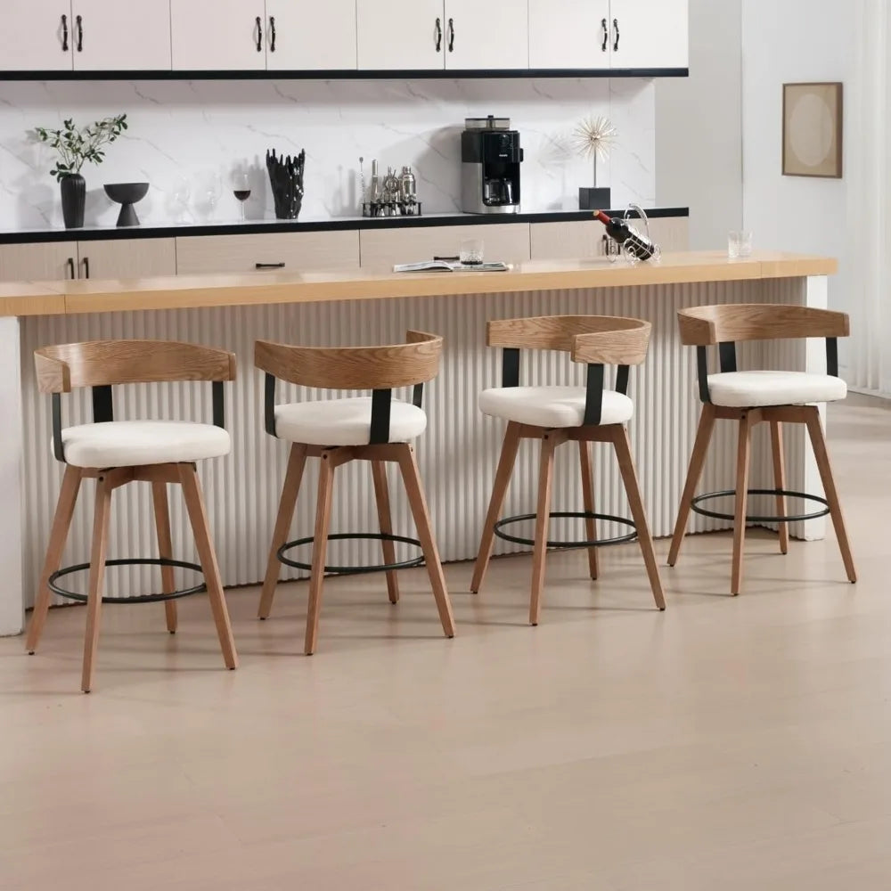 Swivel Bar Stools Set Counter Height