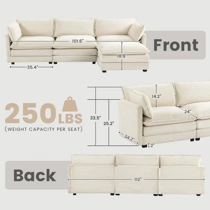 Oversized Modular Sectional Sofa,