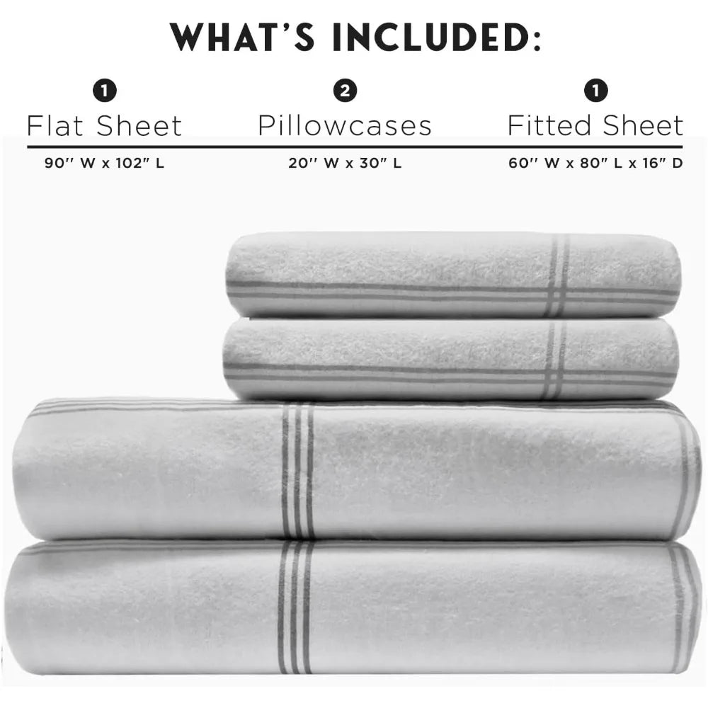 Comforter 100% Cotton Printed Flannel Sheet Set