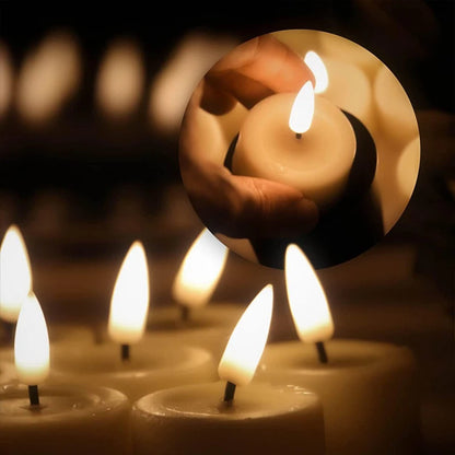 Tea Lights with Flickering LED Flame