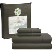 1000 Thread Count Sheet Set for Queen Bed in Dark Gray