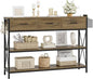 Console Table with 3 Drawers, and Storage Shelves