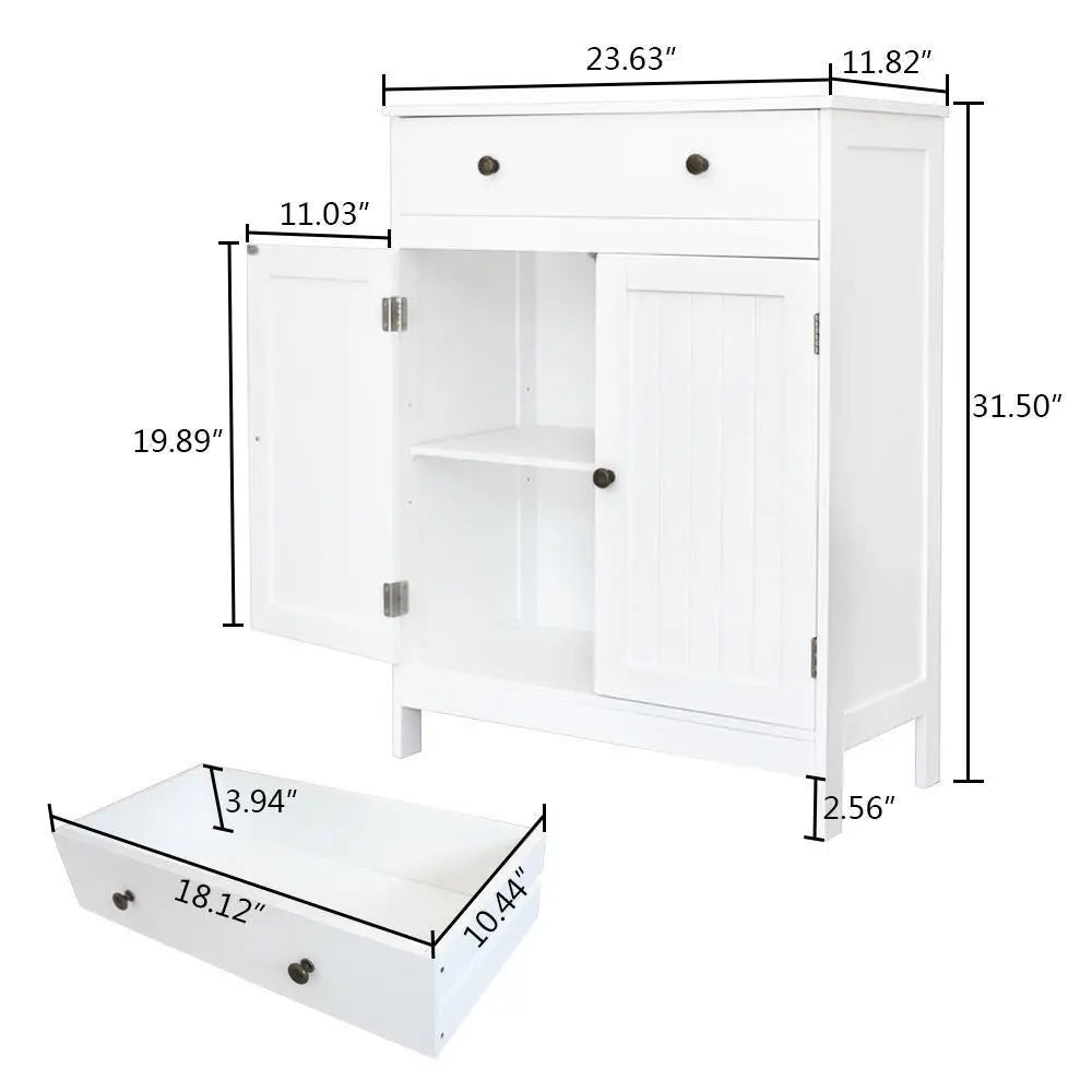 Freestanding Floor Cabinet Storage Unit