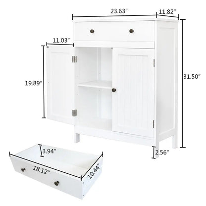 Freestanding Floor Cabinet Storage Unit