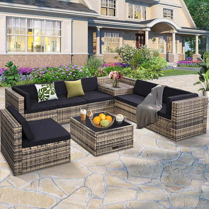 Outdoor Wicker Furniture Sectional Set