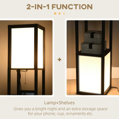 Modern Tall Floor Light with Shelving