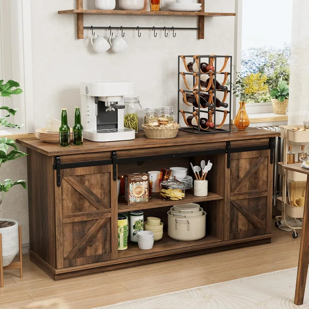 Farmhouse Sideboard Buffet Cabinet