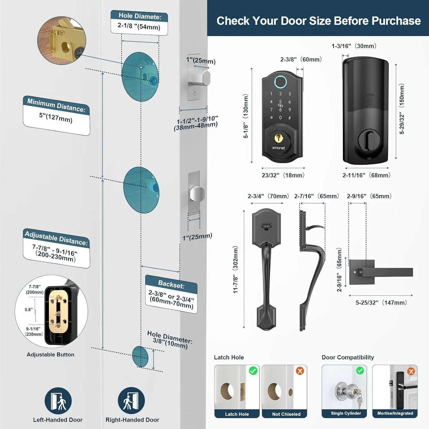 Smart Door Lock Set Smart Deadbolt