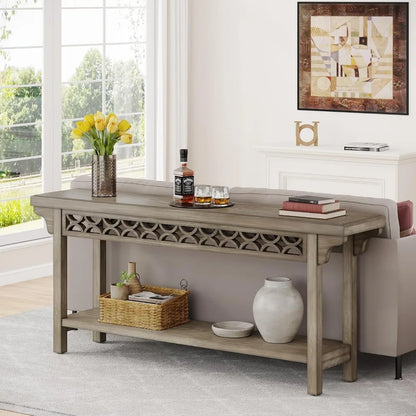 Farmhouse Entryway Table with Storage