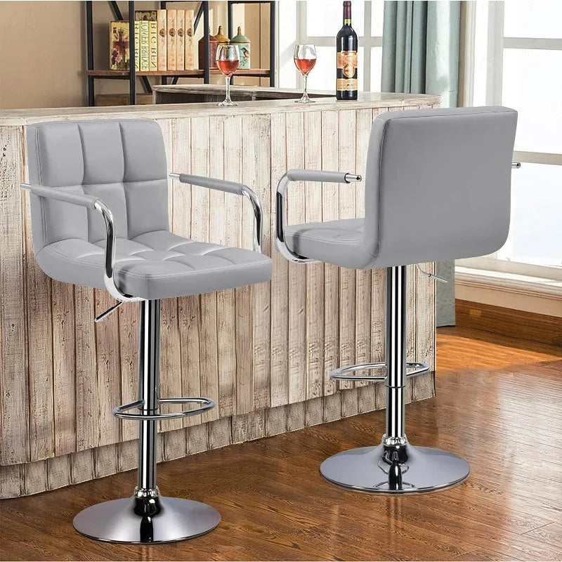 Set of 2 Modern Counter Height Stools