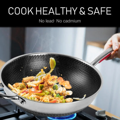 Stainless Steel Nonstick Wok Pan