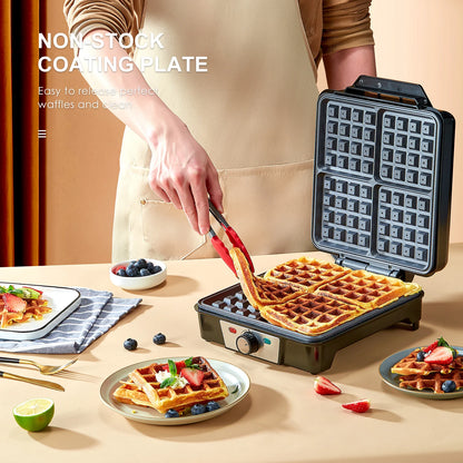 4-Slice Belgian Nonstick  Waffle Maker