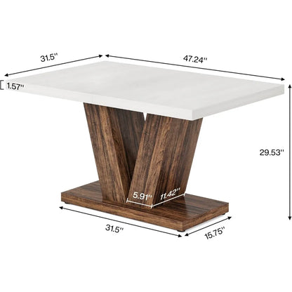 Heavy Duty Pedestal, Farmhouse Dining Table