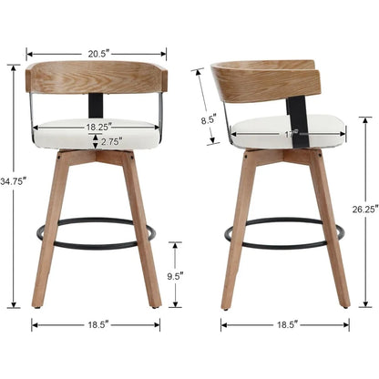 Swivel Bar Stools Set Counter Height