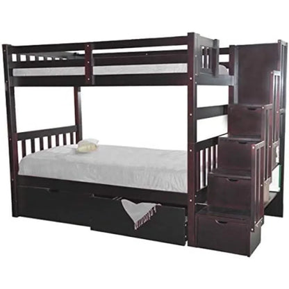 Twin Bunk Bed with Drawers